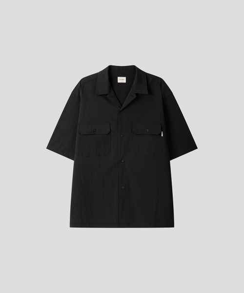BLACK MOMENT（ブラックモーメント）の「テックポケットハーフシャツ[ブラック]（シャツ/ブラウス・メンズ・ブラック・LARGE/MEDIUM）」の2枚目の写真