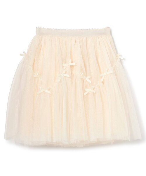 Lycee mine（リセマイン）の「なみなみ切り替えギャザーたっぷりチュールスカート【Lycee mine バレエシリーズ】（スカート・キッズ・ラベンダー/ブラック/ブルーグレー/アイボリー/ピンク・120cm/130cm/100cm/150cm/140cm/110cm）」の6枚目の写真