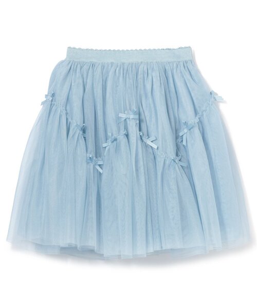 Lycee mine（リセマイン）の「なみなみ切り替えギャザーたっぷりチュールスカート【Lycee mine バレエシリーズ】（スカート・キッズ・ラベンダー/ブラック/ブルーグレー/アイボリー/ピンク・120cm/130cm/100cm/150cm/140cm/110cm）」の7枚目の写真