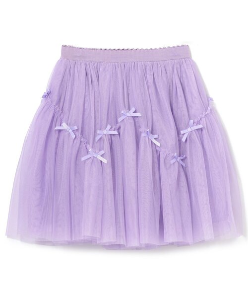 Lycee mine（リセマイン）の「なみなみ切り替えギャザーたっぷりチュールスカート【Lycee mine バレエシリーズ】（スカート・キッズ・ラベンダー/ブラック/ブルーグレー/アイボリー/ピンク・120cm/130cm/100cm/150cm/140cm/110cm）」の8枚目の写真