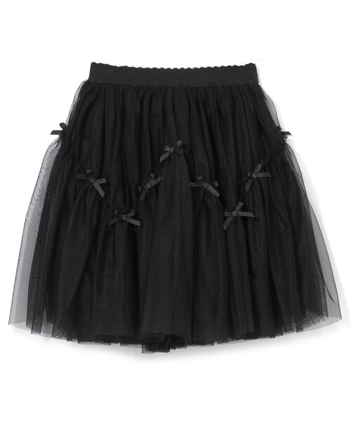 Lycee mine（リセマイン）の「なみなみ切り替えギャザーたっぷりチュールスカート【Lycee mine バレエシリーズ】（スカート・キッズ・ラベンダー/ブラック/ブルーグレー/アイボリー/ピンク・120cm/130cm/100cm/150cm/140cm/110cm）」の9枚目の写真