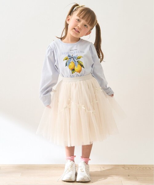 Lycee mine（リセマイン）の「なみなみ切り替えギャザーたっぷりチュールスカート【Lycee mine バレエシリーズ】（スカート・キッズ・ラベンダー/ブラック/ブルーグレー/アイボリー/ピンク・120cm/130cm/100cm/150cm/140cm/110cm）」の20枚目の写真