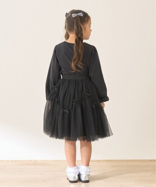 Lycee mine(リセマイン)の「リボン付きギャザーたっぷりチュールスカート【子供服】【キッズ】【女の子】(スカート・キッズ・ラベンダー/ブラック/ブルーグレー/アイボリー/ピンク・120cm/130cm/100cm/150cm/140cm/110cm)」の10枚目の写真