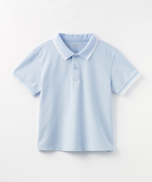 MUSINSA STANDARD KIDS（ムシンサスタンダードキッズ）の「[クールスタンダード] プレッピー ピケ ポロシャツ [パステルブルー]（ポロシャツ・レディース・その他・110/120/130/140/150/160）」の4枚目の写真