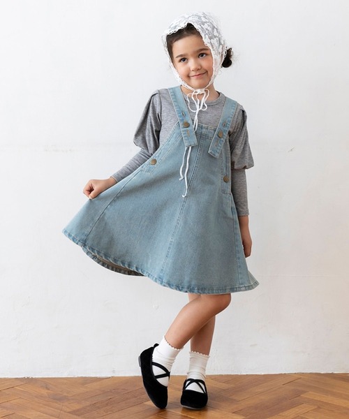 RIO（リオ）の「ショルダーパフTシャツ（Tシャツ/カットソー・キッズ・ベージュ/ブラック/ブラック系その他/杢グレー・80ｃｍ/90cm/100cm/110cm/120cm/130cm/140cm）」の21枚目の写真