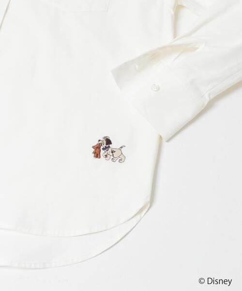KBF(ケイビーエフ)の「Disney/刺繍シャツ(シャツ/ブラウス・レディース・オフホワイト/ブラウン・ONE)」の5枚目の写真