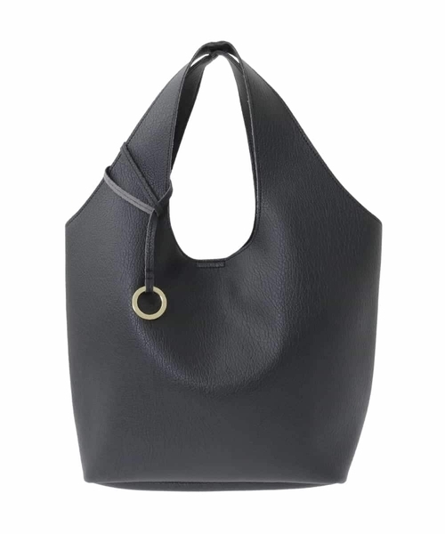 MK MICHEL KLEIN（エムケーミッシェルクラン）の「[A4収納可]リングチャーム付きトートバッグ（トートバッグ・レディース・アイボリー/ブラック/ライトグレー・38）」の15枚目の写真