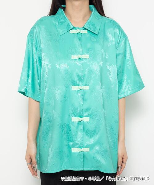 WEGO（ウィゴー）の「WEGO/別注らんま1/2チャイナシャツ(SS)（シャツ/ブラウス・メンズ・グリーン/ブラック・FREE）」の9枚目の写真