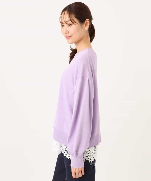 MK MICHEL KLEIN(エムケーミッシェルクラン)の「ハイゲージニット×裾レースタンクトップセット/洗える(ニット/セーター・レディース・ピンク/ラベンダー/ネイビー・38)」の17枚目の写真