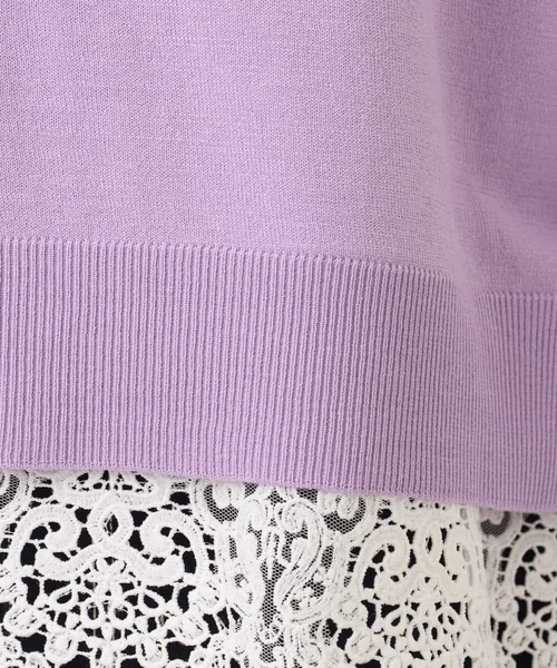 MK MICHEL KLEIN(エムケーミッシェルクラン)の「ハイゲージニット×裾レースタンクトップセット/洗える(ニット/セーター・レディース・ピンク/ラベンダー/ネイビー・38)」の22枚目の写真
