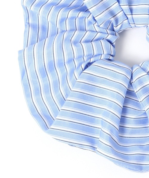 BAYFLOW（ベイフロー）の「ストライプシュシュ（シュシュ・レディース・ベージュ/ブルー・FREE）」の4枚目の写真