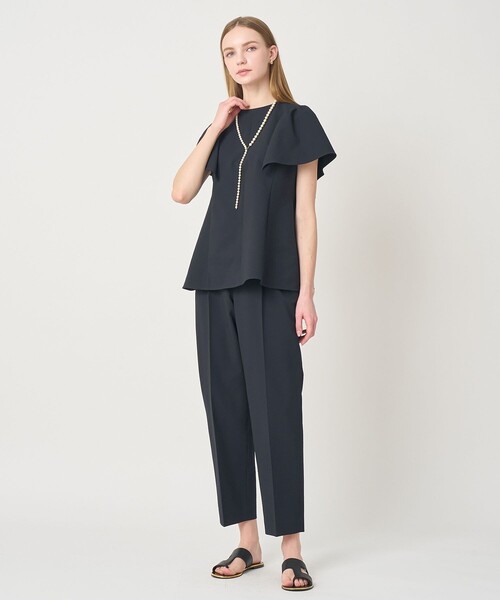 ANAYI（アナイ）の「【セットアップ対応商品】サッカーストレッチテーパードパンツ（その他パンツ・レディース・ライトグレー/ホワイト/ネイビー/ベージュ・38/36/34）」の5枚目の写真