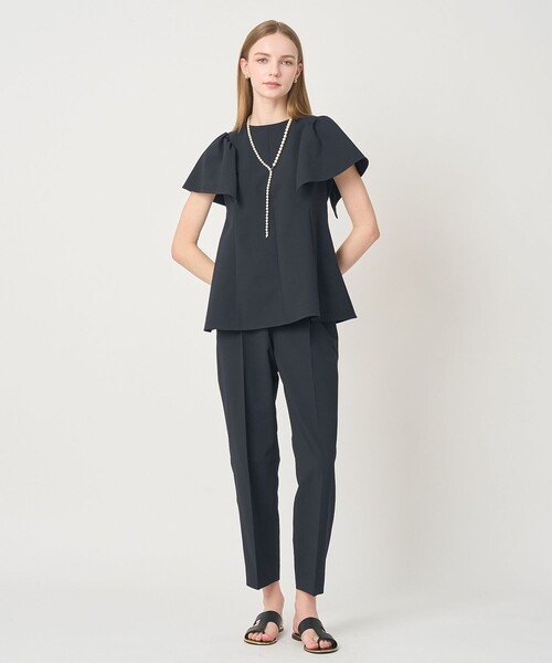 ANAYI（アナイ）の「【セットアップ対応商品】サッカーストレッチテーパードパンツ（その他パンツ・レディース・ライトグレー/ホワイト/ネイビー/ベージュ・38/36/34）」の6枚目の写真