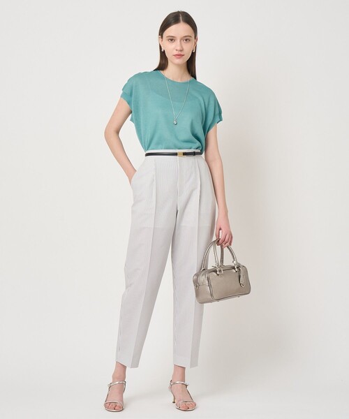 ANAYI（アナイ）の「【セットアップ対応商品】サッカーストレッチテーパードパンツ（その他パンツ・レディース・ライトグレー/ホワイト/ネイビー/ベージュ・38/36/34）」の19枚目の写真