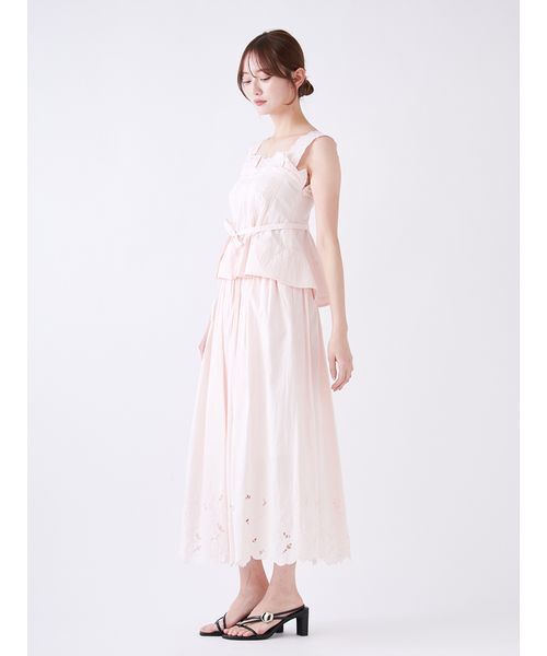 SNIDEL（スナイデル）の「エンブロイダリースカート（スカート・レディース・ピンク/ホワイト/ネイビー・1/0）」の16枚目の写真