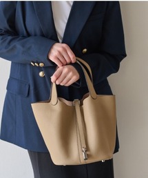 LASIEM（ラシエム）の「キューブバッグ ハンドバッグ トートバッグ レディース バッグインバッグ 本革 レザー Mサイズ（ハンドバッグ）」