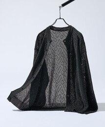 ABAHOUSE（アバハウス）の「ドライタッチ ペーパーライク クルーネックカーディガン（カーディガン/ボレロ）」