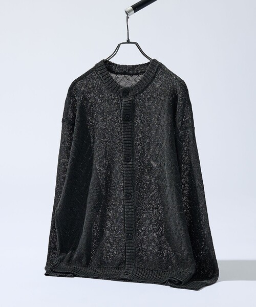 ABAHOUSE（アバハウス）の「ドライタッチ ペーパーライク クルーネックカーディガン（カーディガン/ボレロ・メンズ・ベージュ/ピンクベージュ/ブラック/グレー・46/48）」の12枚目の写真