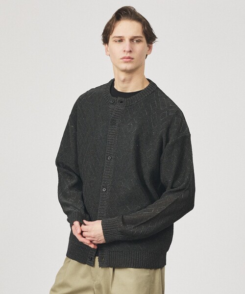 ABAHOUSE（アバハウス）の「ドライタッチ ペーパーライク クルーネックカーディガン（カーディガン/ボレロ・メンズ・ベージュ/ピンクベージュ/ブラック/グレー・46/48）」の15枚目の写真