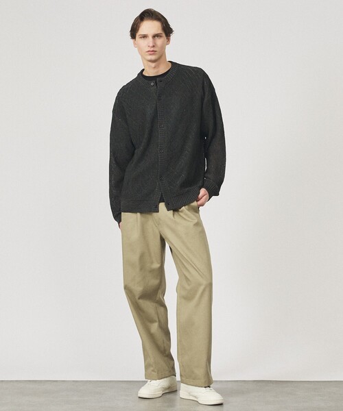 ABAHOUSE（アバハウス）の「ドライタッチ ペーパーライク クルーネックカーディガン（カーディガン/ボレロ・メンズ・ベージュ/ピンクベージュ/ブラック/グレー・46/48）」の18枚目の写真