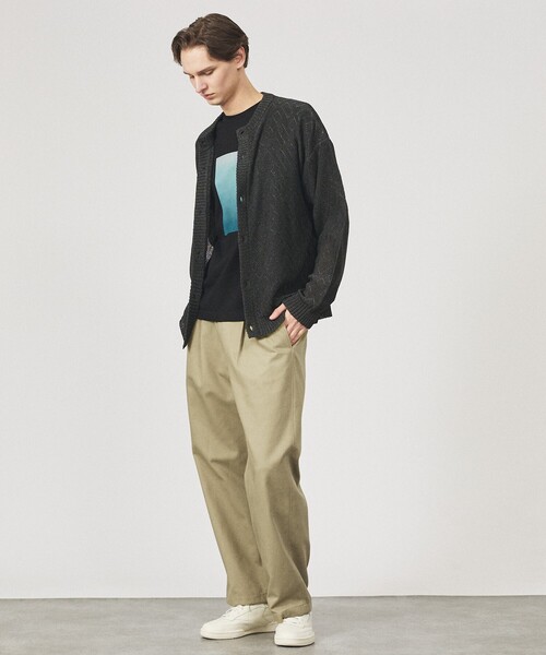 ABAHOUSE（アバハウス）の「ドライタッチ ペーパーライク クルーネックカーディガン（カーディガン/ボレロ・メンズ・ベージュ/ピンクベージュ/ブラック/グレー・46/48）」の20枚目の写真