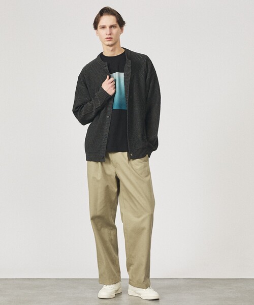 ABAHOUSE（アバハウス）の「ドライタッチ ペーパーライク クルーネックカーディガン（カーディガン/ボレロ・メンズ・ベージュ/ピンクベージュ/ブラック/グレー・46/48）」の21枚目の写真