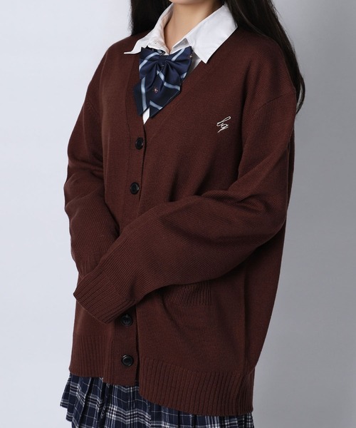 BLACKQUEEN(ブラッククイーン)の「【BLACKQUEEN】JK制服ゆるニットルーズカーディガン(カーディガン/ボレロ・レディース・ブラウン/アイボリー/オレンジ/ミント/グリーン・L)」の7枚目の写真