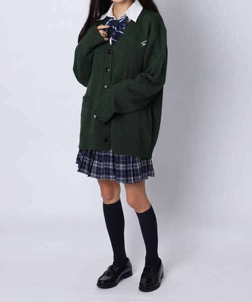 BLACKQUEEN(ブラッククイーン)の「【BLACKQUEEN】JK制服ゆるニットルーズカーディガン(カーディガン/ボレロ・レディース・ブラウン/アイボリー/オレンジ/ミント/グリーン・L)」の13枚目の写真