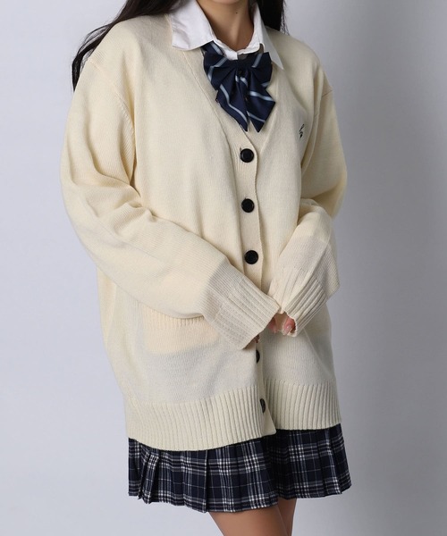 BLACKQUEEN(ブラッククイーン)の「【BLACKQUEEN】JK制服ゆるニットルーズカーディガン(カーディガン/ボレロ・レディース・ブラウン/アイボリー/オレンジ/ミント/グリーン・L)」の15枚目の写真