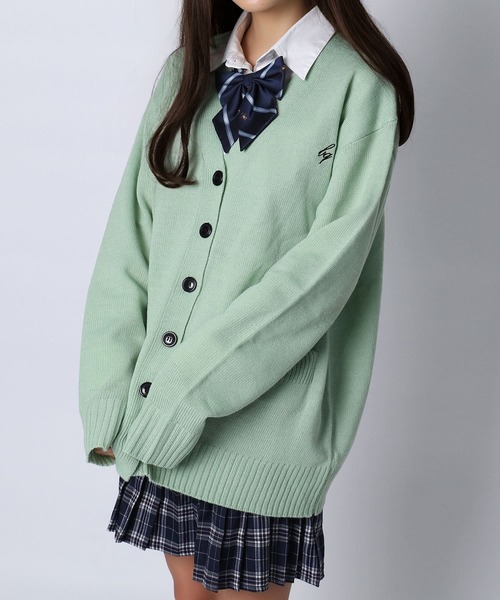 BLACKQUEEN(ブラッククイーン)の「【BLACKQUEEN】JK制服ゆるニットルーズカーディガン(カーディガン/ボレロ・レディース・ブラウン/アイボリー/オレンジ/ミント/グリーン・L)」の18枚目の写真