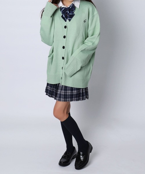 BLACKQUEEN(ブラッククイーン)の「【BLACKQUEEN】JK制服ゆるニットルーズカーディガン(カーディガン/ボレロ・レディース・ブラウン/アイボリー/オレンジ/ミント/グリーン・L)」の20枚目の写真