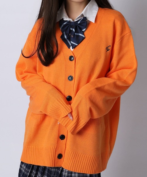 BLACKQUEEN】JK制服ゆるニットルーズカーディガン（カーディガン