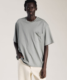 handvaerk | handvaerk | 60/2 クルーネックビッグポケットTシャツ SOLID MEN(Tシャツ/カットソー)