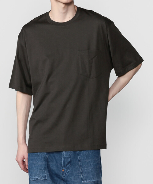 handvaerk(ハンドバーク)の「handvaerk | 60/2 クルーネックビッグポケットTシャツ SOLID MEN(Tシャツ/カットソー・メンズ・ブラック/ブラウン系その他/グレー系その他/ダークグレー/グリーン系その他/ホワイト/ホワイト系その他・L/M/S)」の4枚目の写真