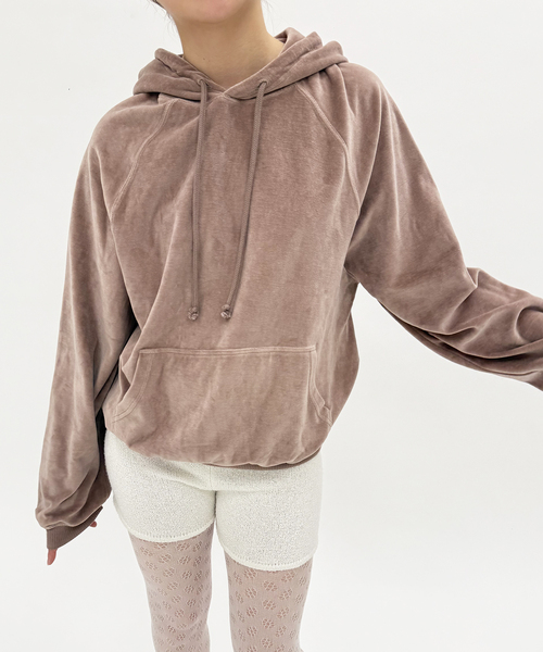 BASERANGE(ベースレンジ)の「【BASERANGE/ベースレンジ】PRE RIM RAGLAN HOODIE(Tシャツ/カットソー・レディース・ブラウン・X-SMALL)」の2枚目の写真