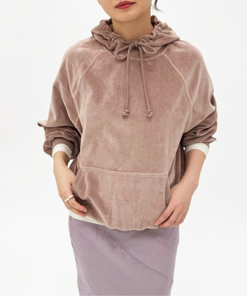 BASERANGE(ベースレンジ)の「【BASERANGE/ベースレンジ】PRE RIM RAGLAN HOODIE(Tシャツ/カットソー・レディース・ブラウン・X-SMALL)」の5枚目の写真