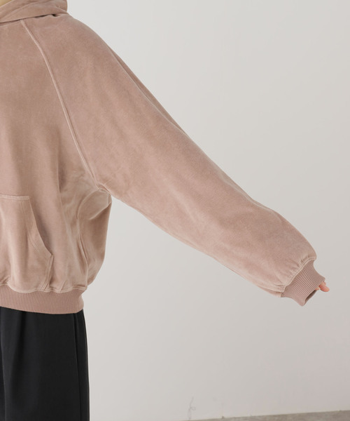 BASERANGE(ベースレンジ)の「【BASERANGE/ベースレンジ】PRE RIM RAGLAN HOODIE(Tシャツ/カットソー・レディース・ブラウン・X-SMALL)」の9枚目の写真