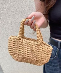 編みかごハンドバッグ