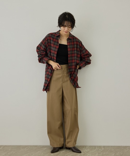 SALON adam et rope'（サロン アダム エ ロペ）の「ベア天カップ付きベアトップキャミソール / UVケア・接触冷感（キャミソール・レディース・ホワイト/ブラック/キナリ/キャメル・M/S）」の11枚目の写真