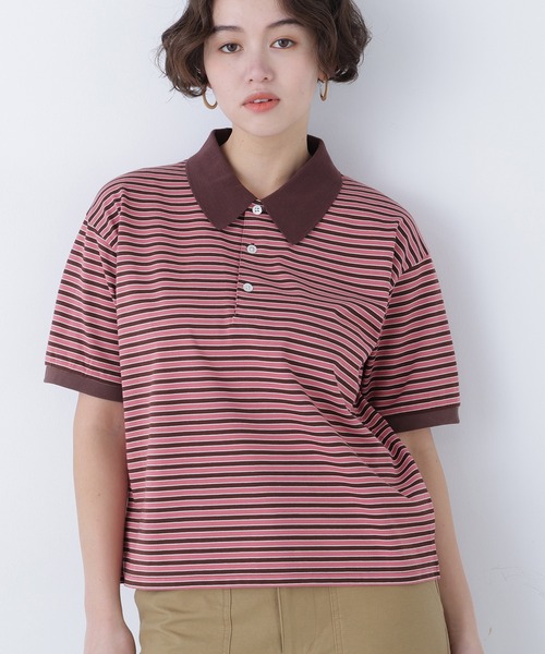 N.(N. Natural Beauty Basic)(エヌエヌナチュラルビューティーベーシック)の「【STAR & STRIPE】ボーダーポロシャツ(ポロシャツ・レディース・ピンク系その他2/ブルー系その他2/ブラウン系その他・FREE)」の3枚目の写真