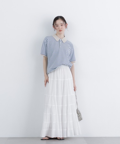N.(N. Natural Beauty Basic)(エヌエヌナチュラルビューティーベーシック)の「【STAR & STRIPE】ボーダーポロシャツ(ポロシャツ・レディース・ピンク系その他2/ブルー系その他2/ブラウン系その他・FREE)」の21枚目の写真