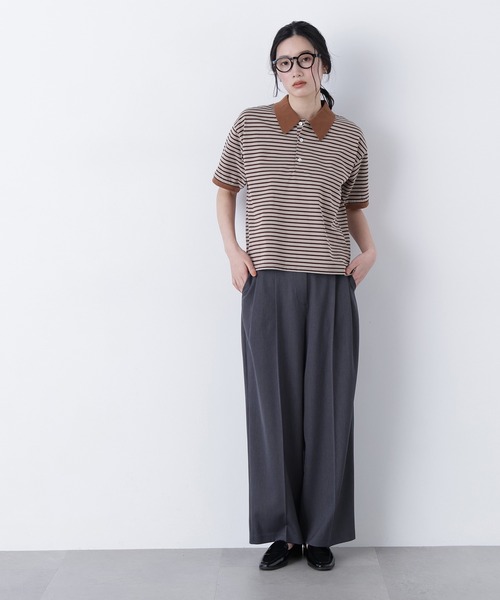N.(N. Natural Beauty Basic)(エヌエヌナチュラルビューティーベーシック)の「【STAR & STRIPE】ボーダーポロシャツ(ポロシャツ・レディース・ピンク系その他2/ブルー系その他2/ブラウン系その他・FREE)」の7枚目の写真