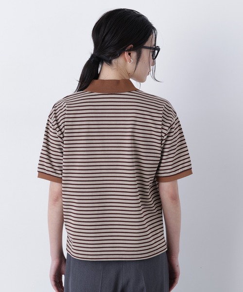 N.(N. Natural Beauty Basic)(エヌエヌナチュラルビューティーベーシック)の「【STAR & STRIPE】ボーダーポロシャツ(ポロシャツ・レディース・ピンク系その他2/ブルー系その他2/ブラウン系その他・FREE)」の11枚目の写真