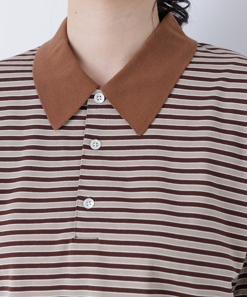 N.(N. Natural Beauty Basic)(エヌエヌナチュラルビューティーベーシック)の「【STAR & STRIPE】ボーダーポロシャツ(ポロシャツ・レディース・ピンク系その他2/ブルー系その他2/ブラウン系その他・FREE)」の12枚目の写真