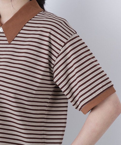 N.(N. Natural Beauty Basic)(エヌエヌナチュラルビューティーベーシック)の「【STAR & STRIPE】ボーダーポロシャツ(ポロシャツ・レディース・ピンク系その他2/ブルー系その他2/ブラウン系その他・FREE)」の13枚目の写真