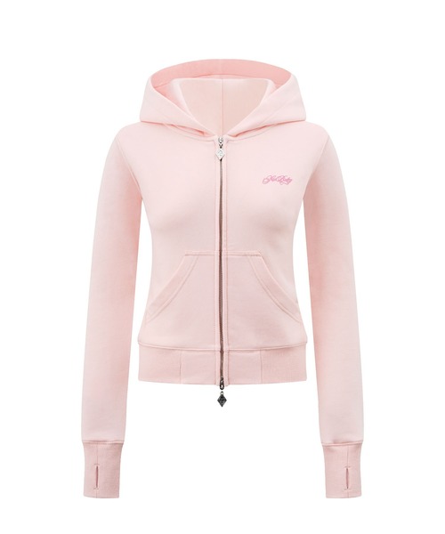 SupBaby by SUPPLIER(サプベイビーバイサプライヤー)の「ジップフーディ|Baby Cross Zip Hoodie - Tight Fit |SupBaby by SUPPLIER(パーカー・レディース・ライトピンク/ブラック/グリーン系カモフラージュ・ONE SIZE)」の14枚目の写真