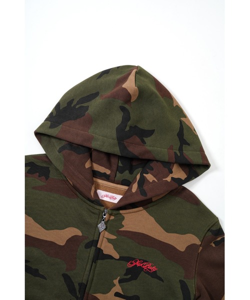 SupBaby by SUPPLIER(サプベイビーバイサプライヤー)の「ジップフーディ|Baby Cross Zip Hoodie - Tight Fit |SupBaby by SUPPLIER(パーカー・レディース・ライトピンク/ブラック/グリーン系カモフラージュ・ONE SIZE)」の7枚目の写真