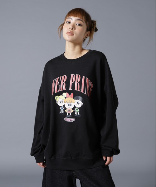 over print(オーバープリント)の「overprint/オーバープリント/The Powerpuff Galver:2sweat(スウェット・レディース・ブラック・XL/L/M)」の12枚目の写真