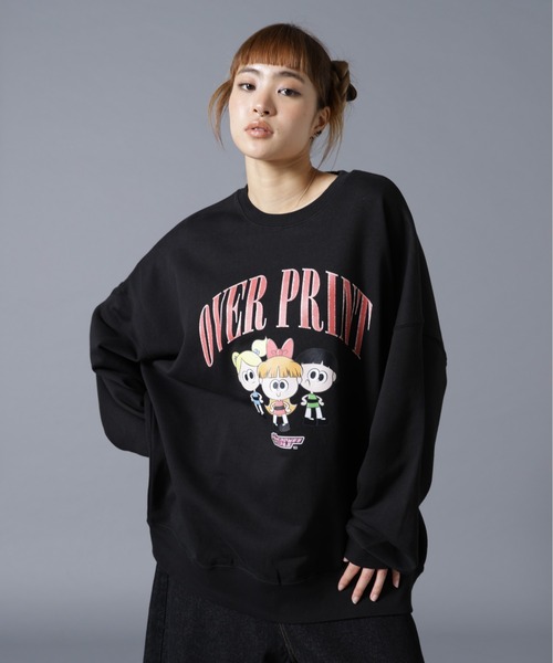 over print(オーバープリント)の「overprint/オーバープリント/The Powerpuff Galver:2sweat(スウェット・レディース・ブラック・XL/L/M)」の13枚目の写真