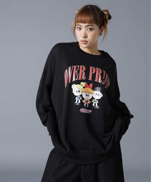 over print(オーバープリント)の「overprint/オーバープリント/The Powerpuff Galver:2sweat(スウェット・レディース・ブラック・XL/L/M)」の14枚目の写真